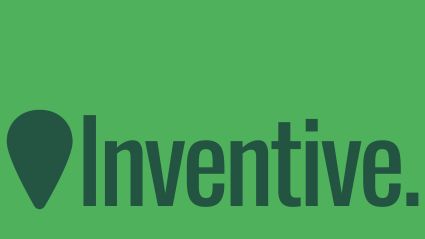 Inventive green Green background with the word inventive and a marker