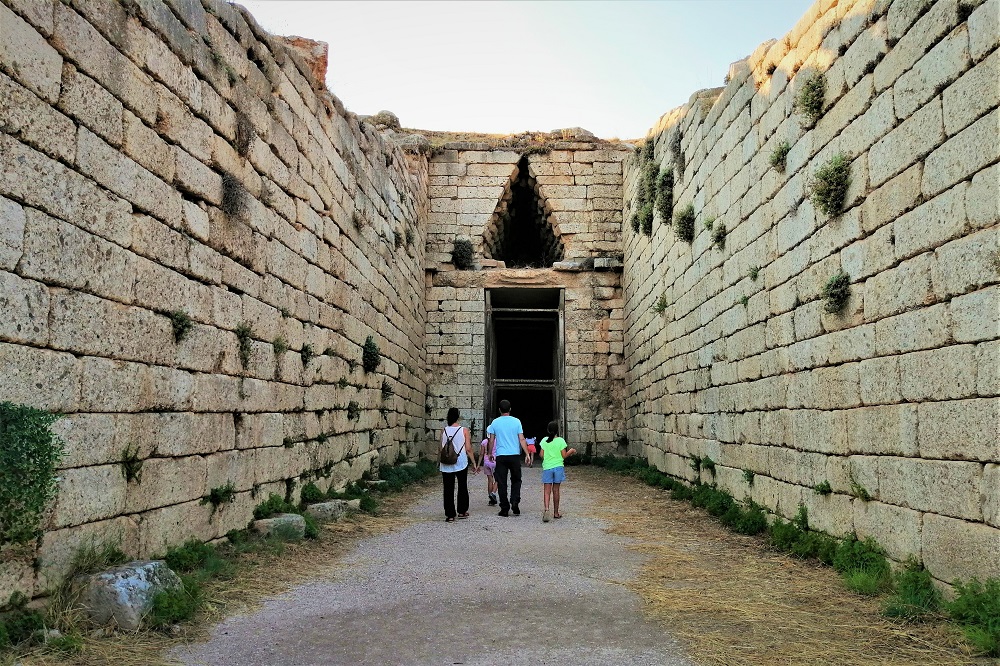 A Family exploring Mycenae