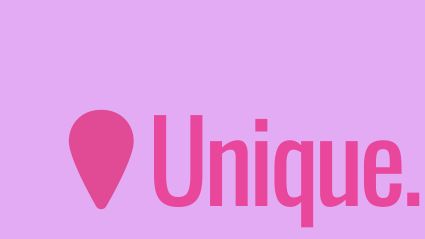 Unique pink Pink background with the word Unique and a marker